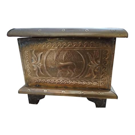 Hammered Metal Jewelry Box 